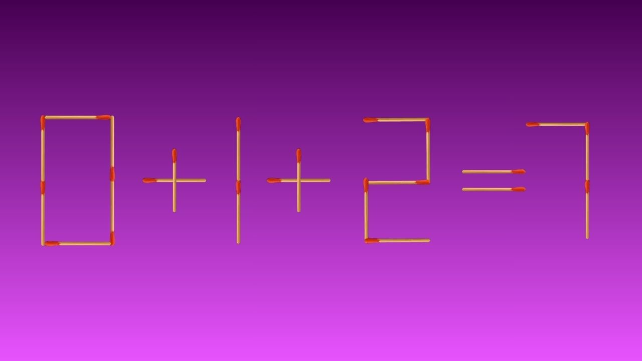 Can You Solve This Matchstick Equation in 30 Seconds by Moving 1 Match?