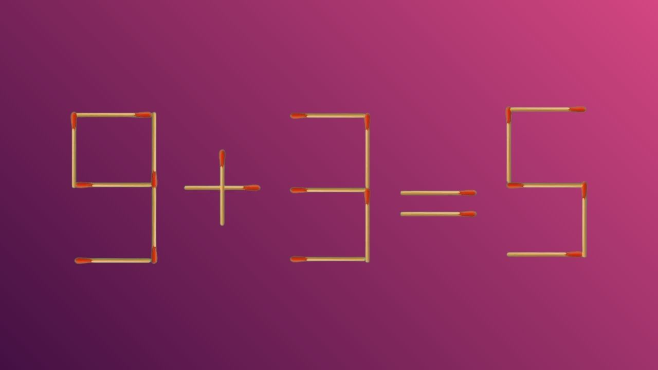Can You Fix 9+3=5 by Moving 1 Match in 25 Seconds?