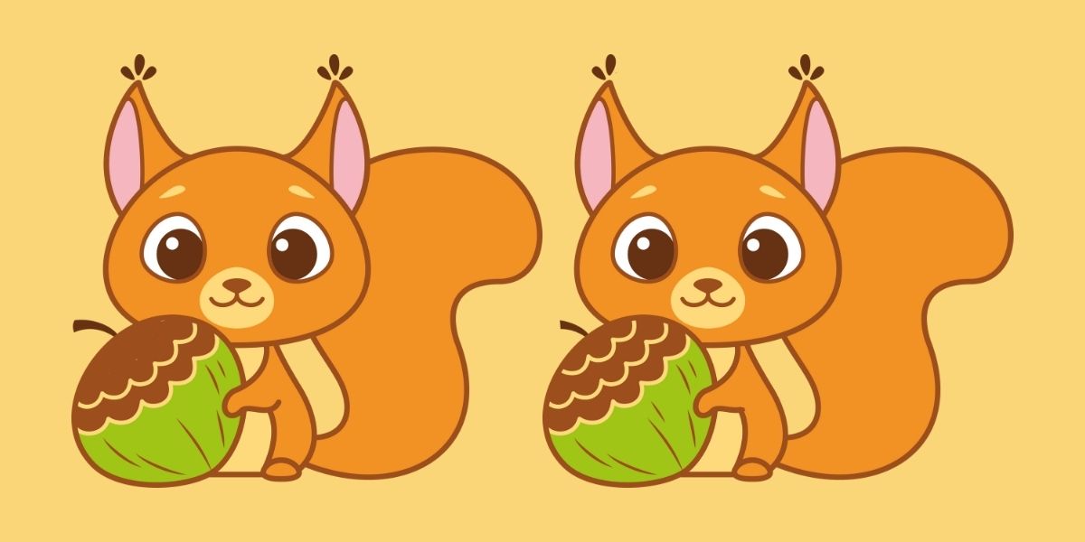 Can you spot the 5 differences in under 20 seconds? Test your quickness and wit against this nimble squirrel!