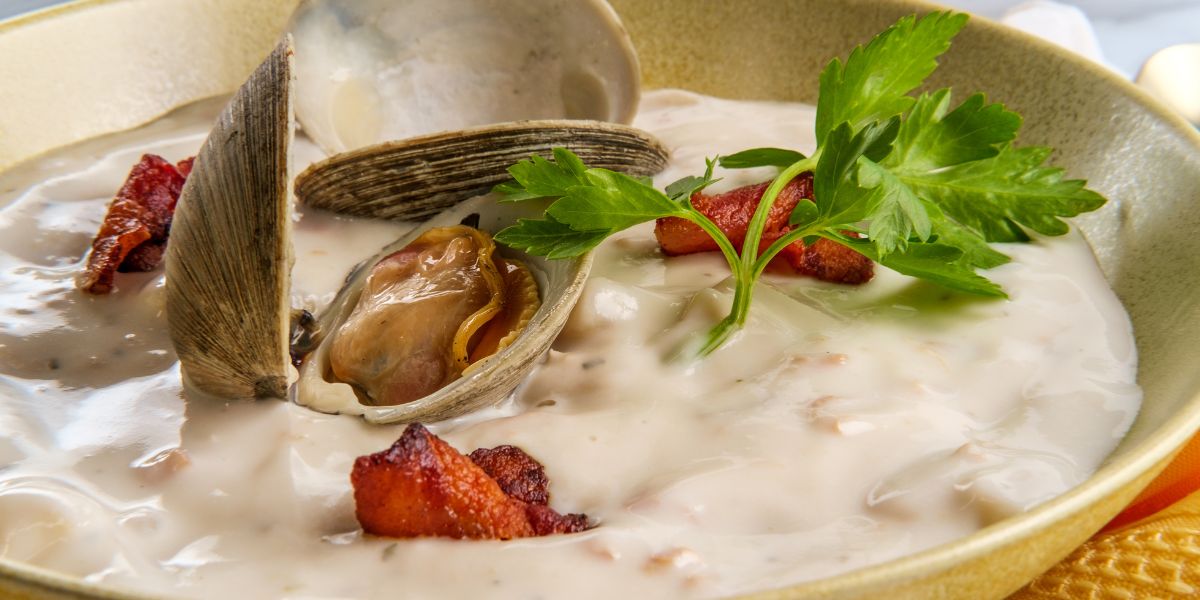 Whip up a storm with this easy and delicious traditional New England clam chowder recipe!