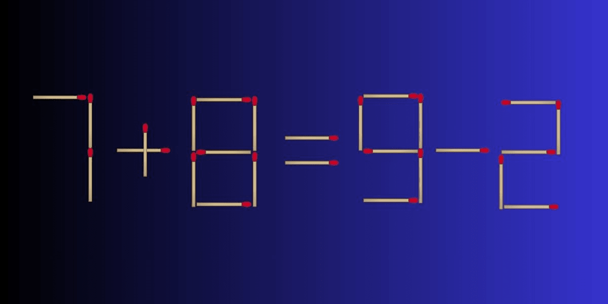 Math brain teaser: Only high IQs can solve this 2-matchstick challenge in under 25 seconds!