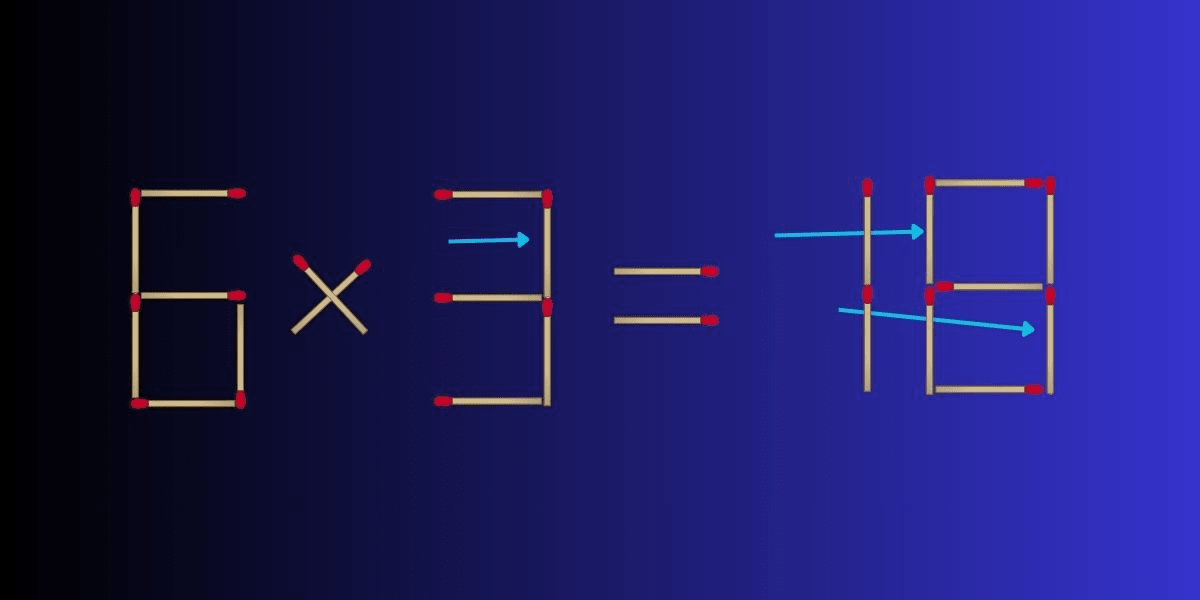 Matematik: Endast de med hög IQ kan lösa detta 3-tändstickspussel på under 25 sekunder!