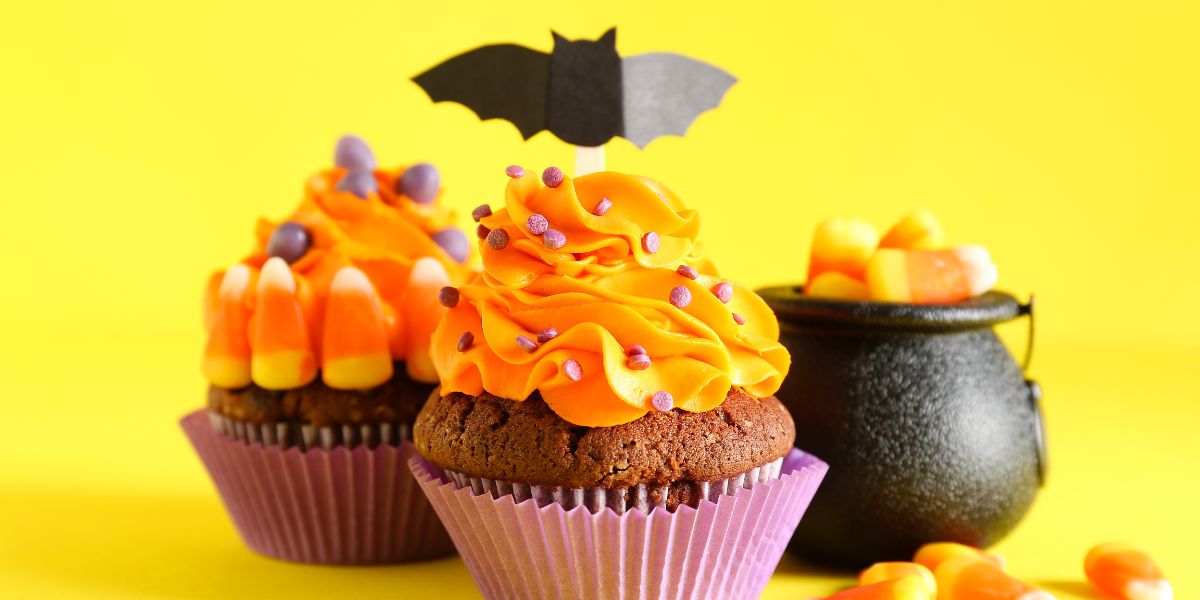 Sweet and simple candy corn cupcakes