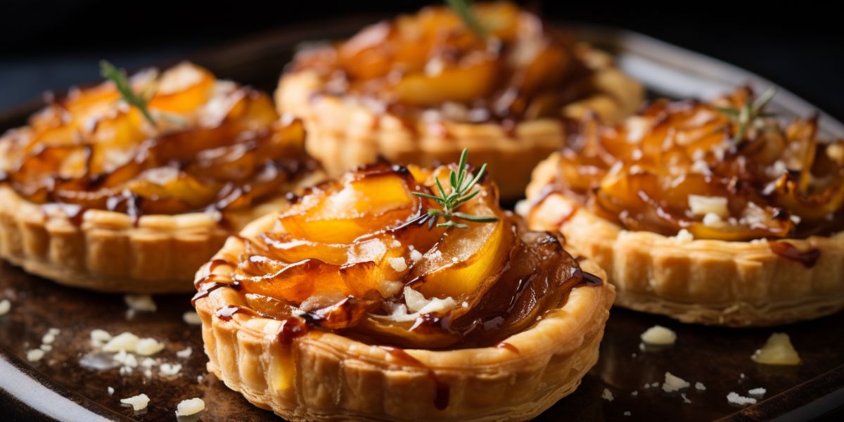 Savory secrets: Caramelized onion and apple tarts