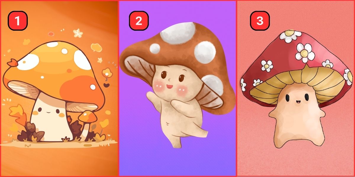 Personality test: Are you generally more daring or more shy? These cute mushrooms will tell you!