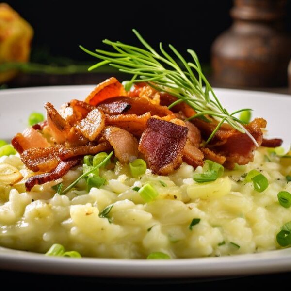 Effortless and scrumptious bacon and leek risotto for busy cooks