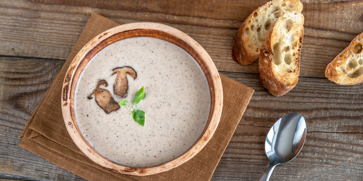 Easy and delicious creamy wild mushroom soup on a budget