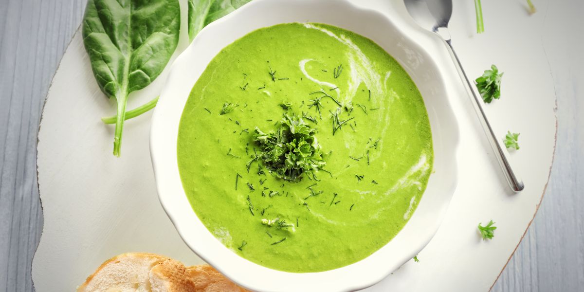 Whip up a storm with this easy and delicious creamy spinach soup