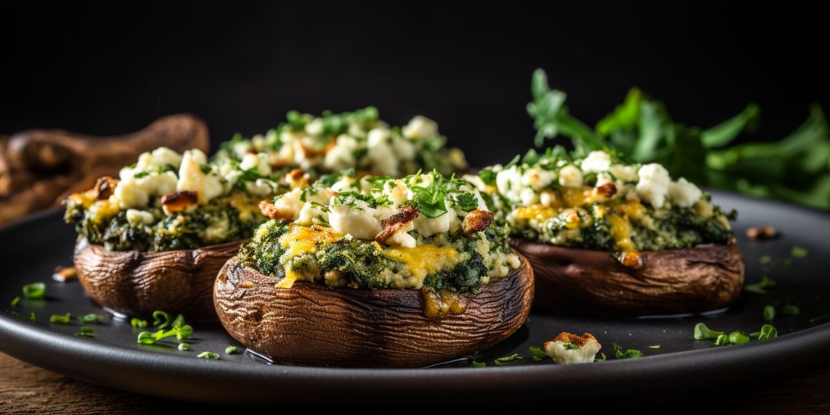 Effortless spinach and feta stuffed portobello mushrooms for a quick ...