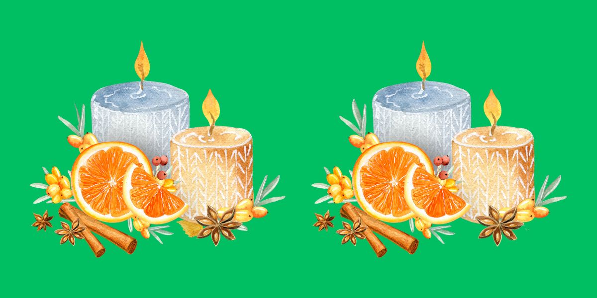 Spot the difference: Can you find the 3 subtle variations in these stunning watercolor images of citrus-scented candles in less than 15 seconds?