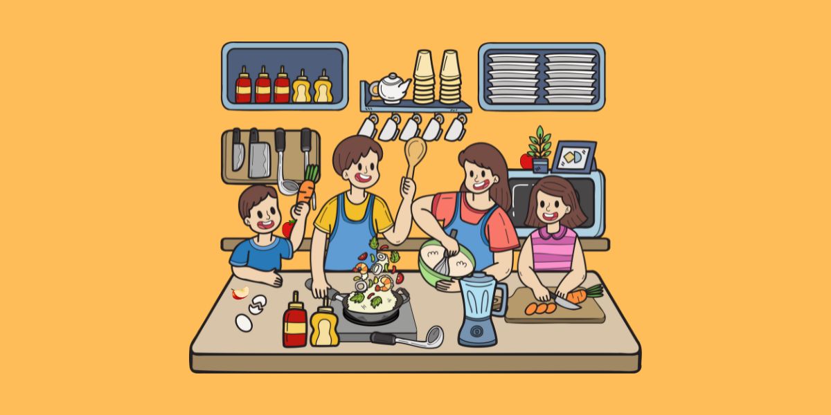Beat the clock: Can you spot 3 hidden apples in this busy family kitchen scene in under 17 seconds?