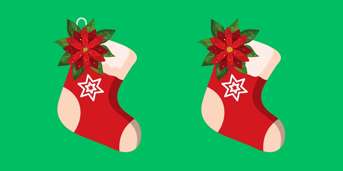 Spot the difference: Can you identify the 3 subtle differences between these two Christmas boot in less than 14 seconds? Prove it now!