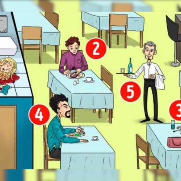 Who is the murderer in the restaurant? Find out in 5 seconds if you have a detective’s eye!