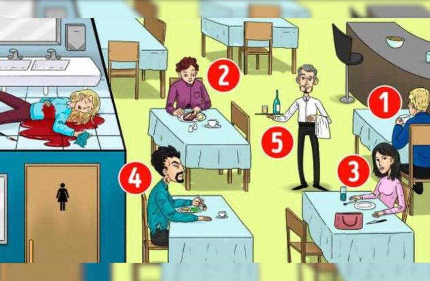 Who is the murderer in the restaurant? Find out in 5 seconds if you have a detective’s eye!