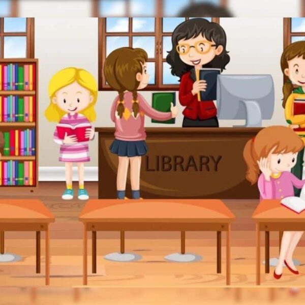 Can you find 2 errors in this library image in just 10 seconds? Only geniuses can!