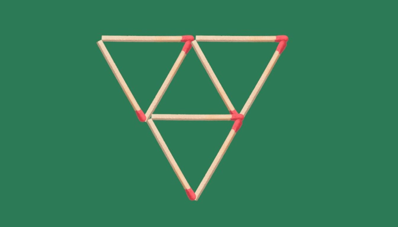 Do you dare? Make 5 triangles of 3 in less than 20 seconds!