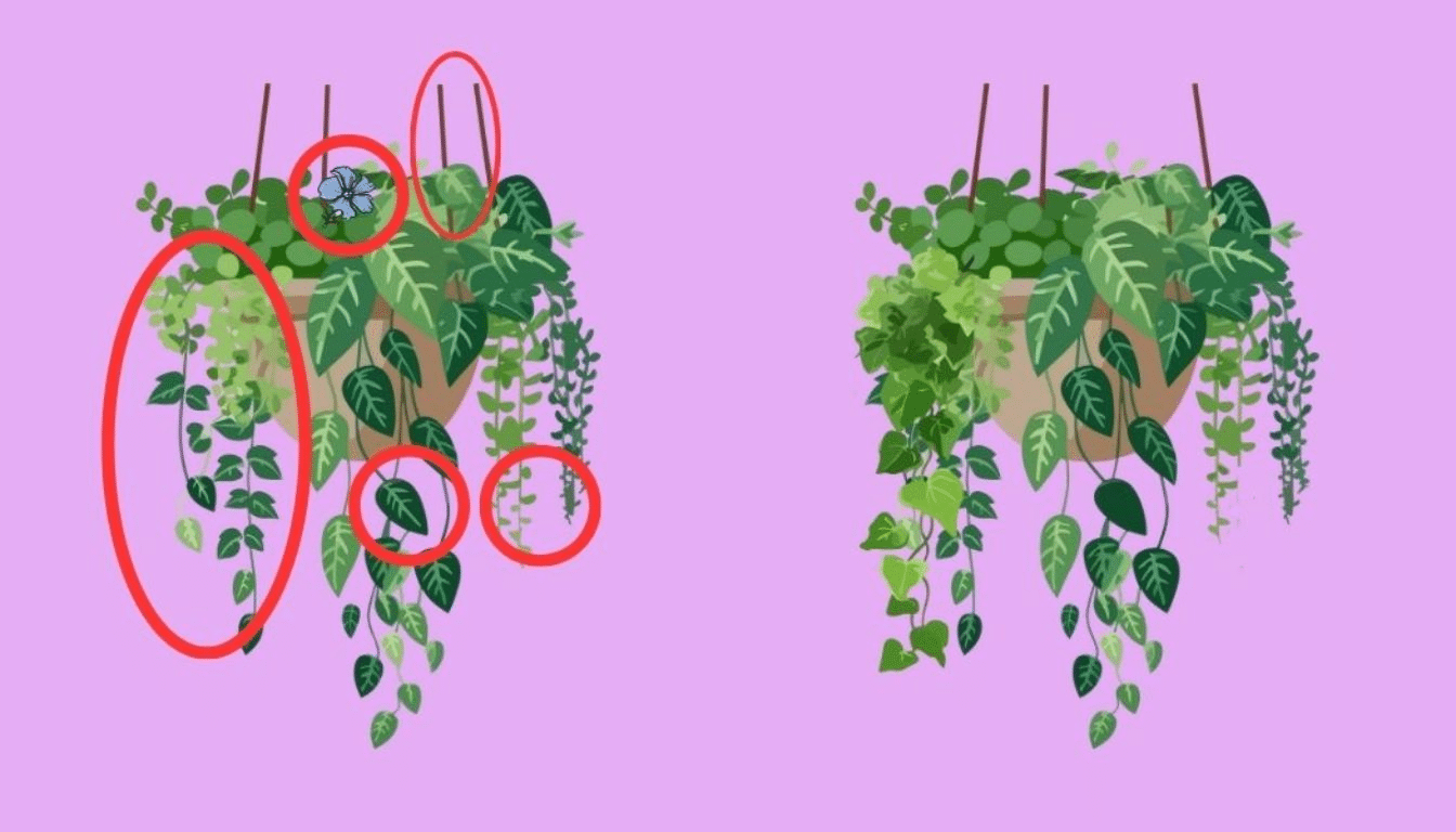 Do you think you're a genius? Test your vision with the 5 differences in the hanging vase, but be careful: you only have 15 seconds!