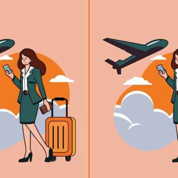 Are you sharp enough to spot the 4 differences before the plane takes off? Only geniuses succeed!