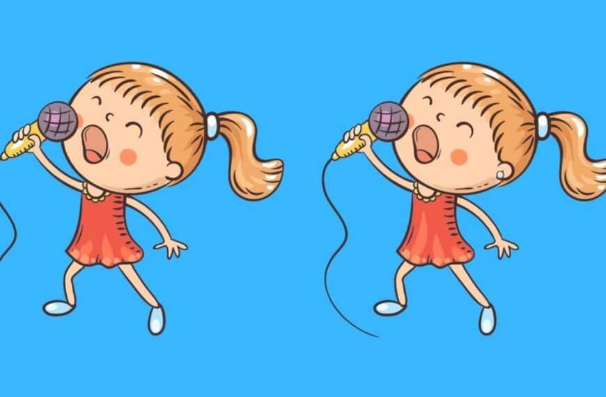 Can you find the 3 differences in this singing young lady in just 15 seconds? Only true geniuses succeed!