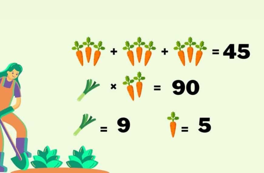 Challenge your mind: find the value of vegetables in less than 40 seconds! Can you beat the clock and prove your mental speed?