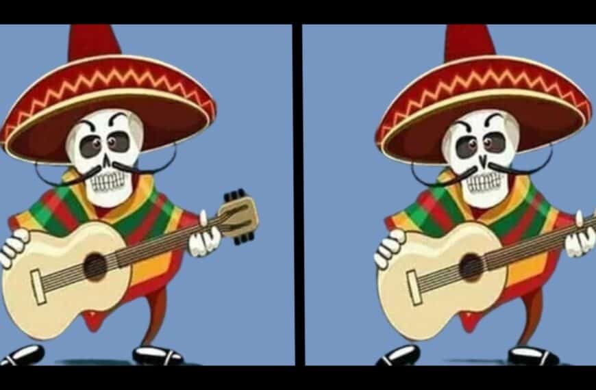 Observation Challenge: Find the 4 differences between these Mexican calaveras in 15 seconds! Are you genius enough to do it?