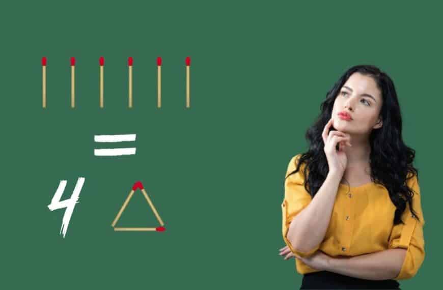 Ready for a brainteaser? Make 4 triangles with only 6 matches – can you succeed?