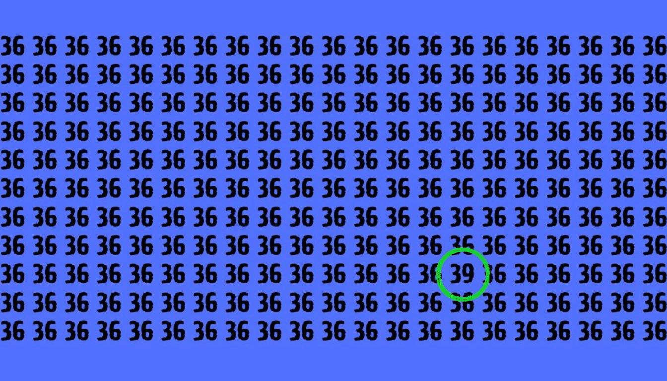 Accept the challenge: can you find the 39 hidden among the 36 in 10 seconds?