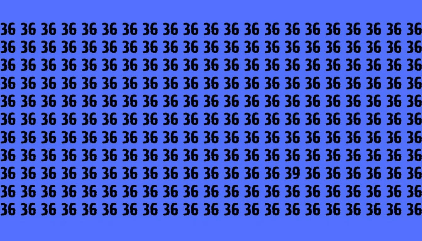 Accept the challenge: can you find the 39 hidden among the 36 in 10 seconds?