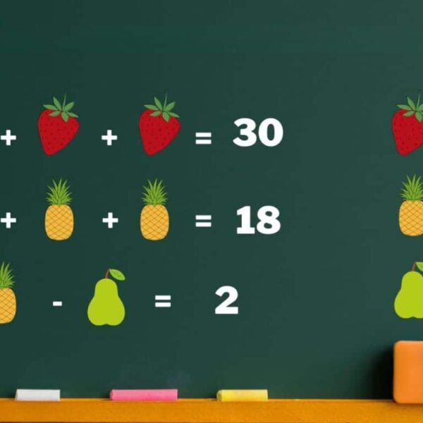 Are you smart enough to find the value of the fruit in less than 40 seconds?