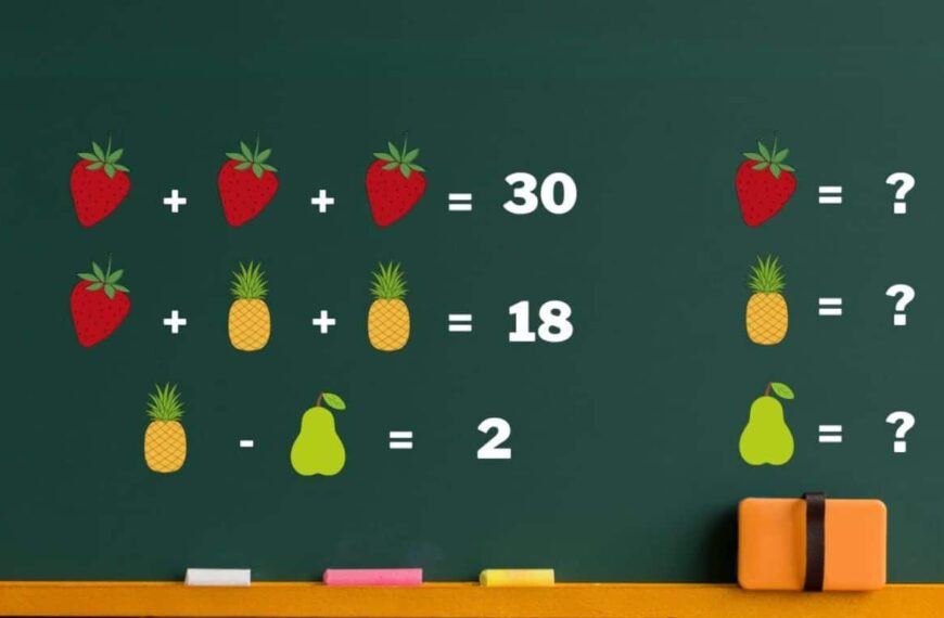 Are you smart enough to find the value of the fruit in less than 40 seconds?