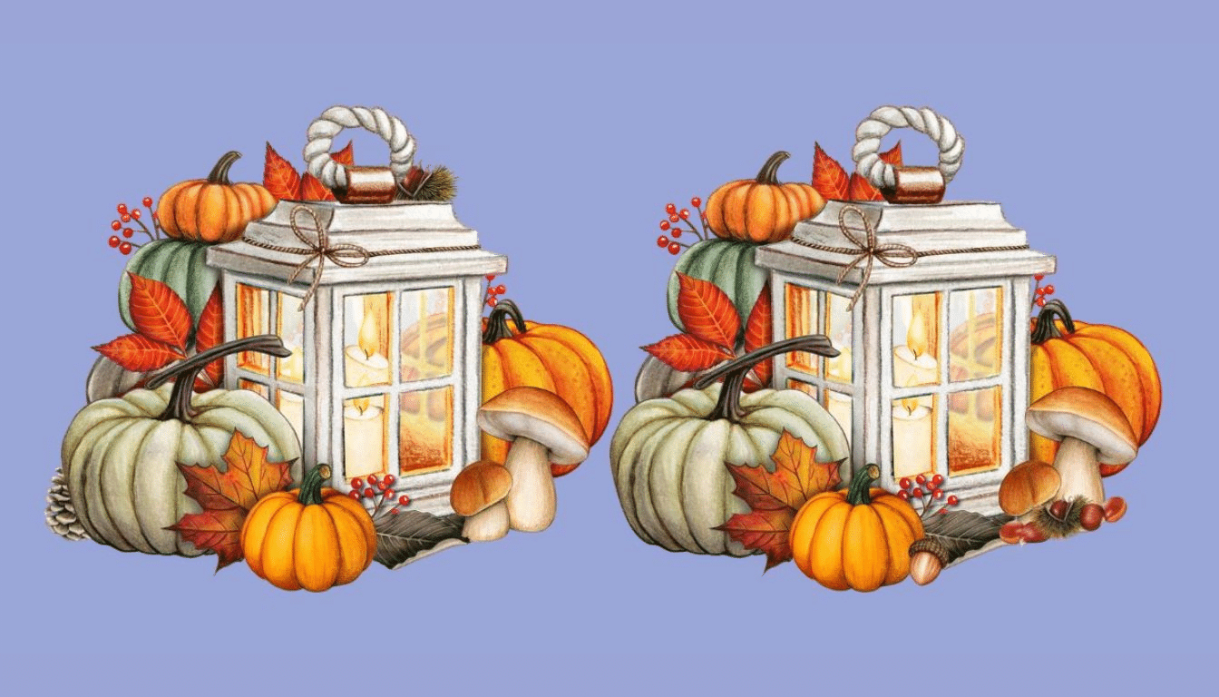 Observation Challenge: Can you find the 4 differences between the autumn lanterns in just 15 seconds? Tick ​​tock - the countdown has begun!