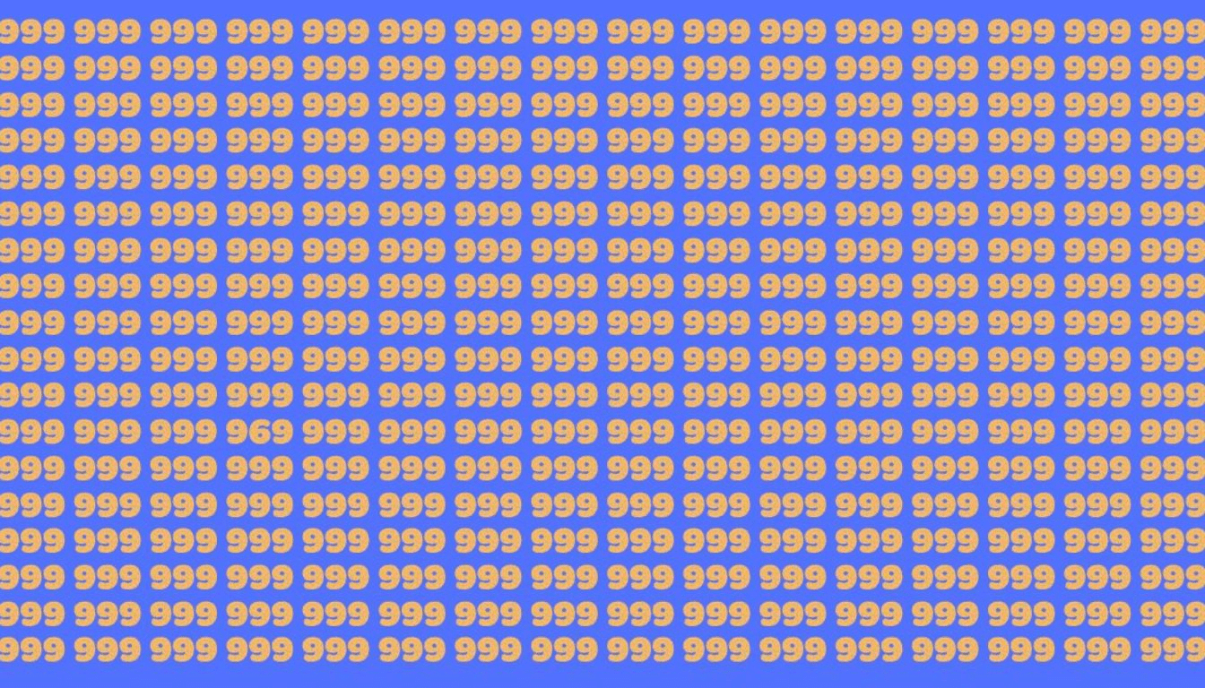 Test your detective gaze: will you be able to find the 969 hidden among the 999 in 20 seconds?