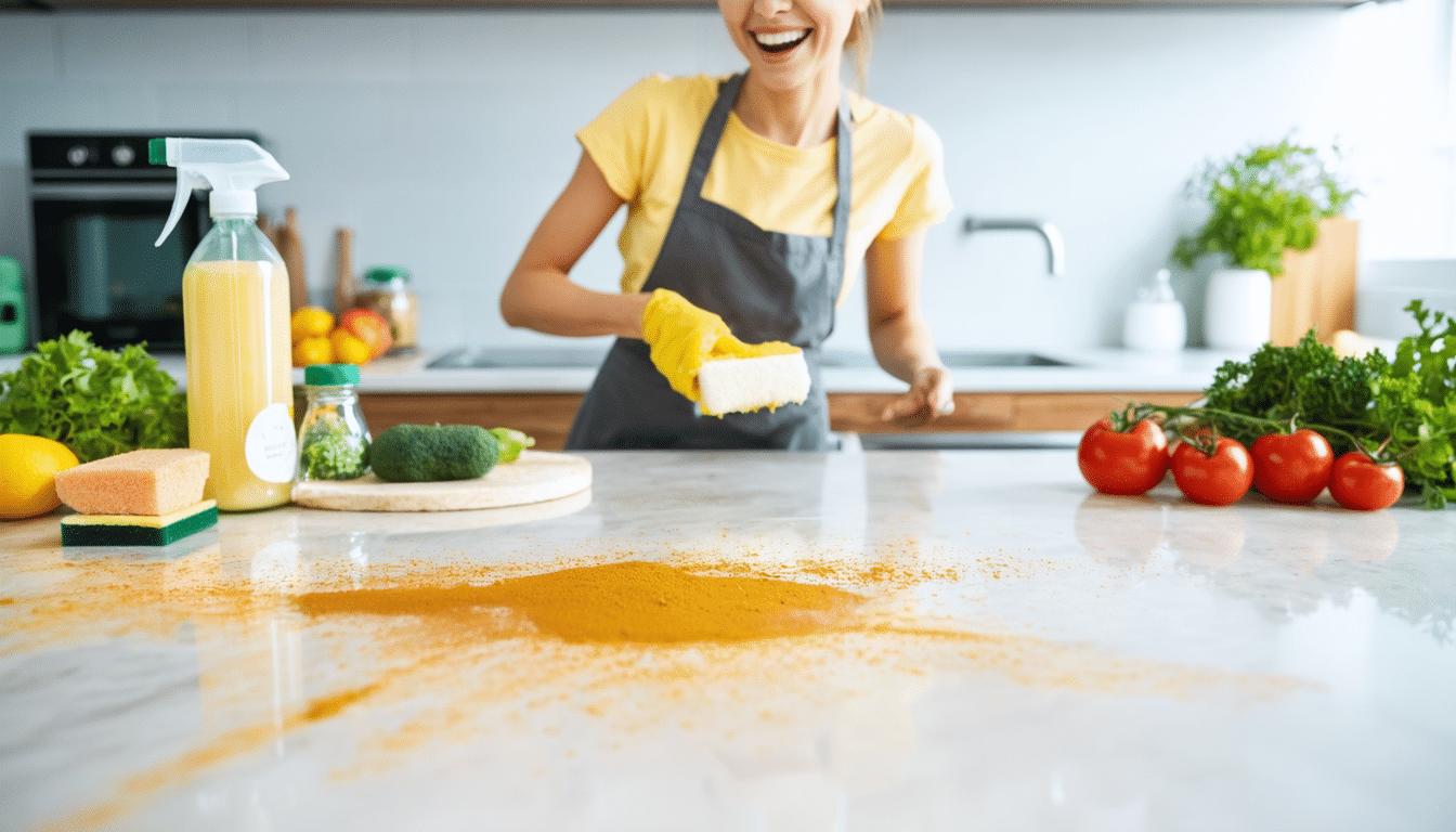 discover expert cleaning tips to effortlessly remove stubborn turmeric stains from hard surfaces. learn simple, effective methods that will leave your surfaces spotless and bright. say goodbye to turmeric stains with these tried-and-true solutions!