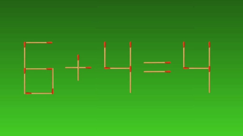 Can You Fix 6+4=4 by Moving 1 Match in 15 Seconds?