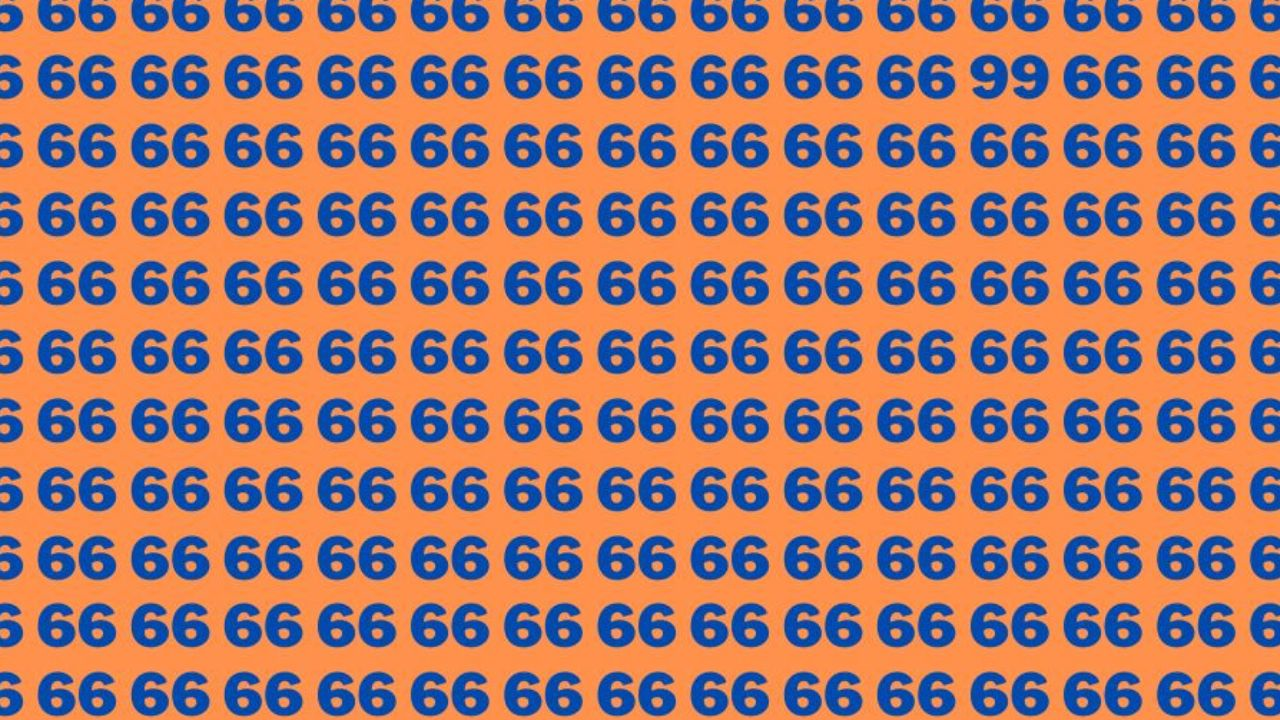 Can You Spot the Two 99s Hidden Among These 66s in 7 Seconds?