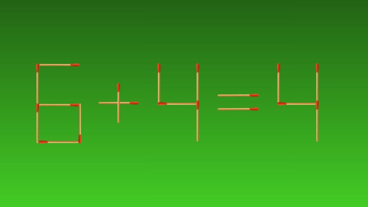 Can You Fix 6+4=4 by Moving 1 Match in 15 Seconds?