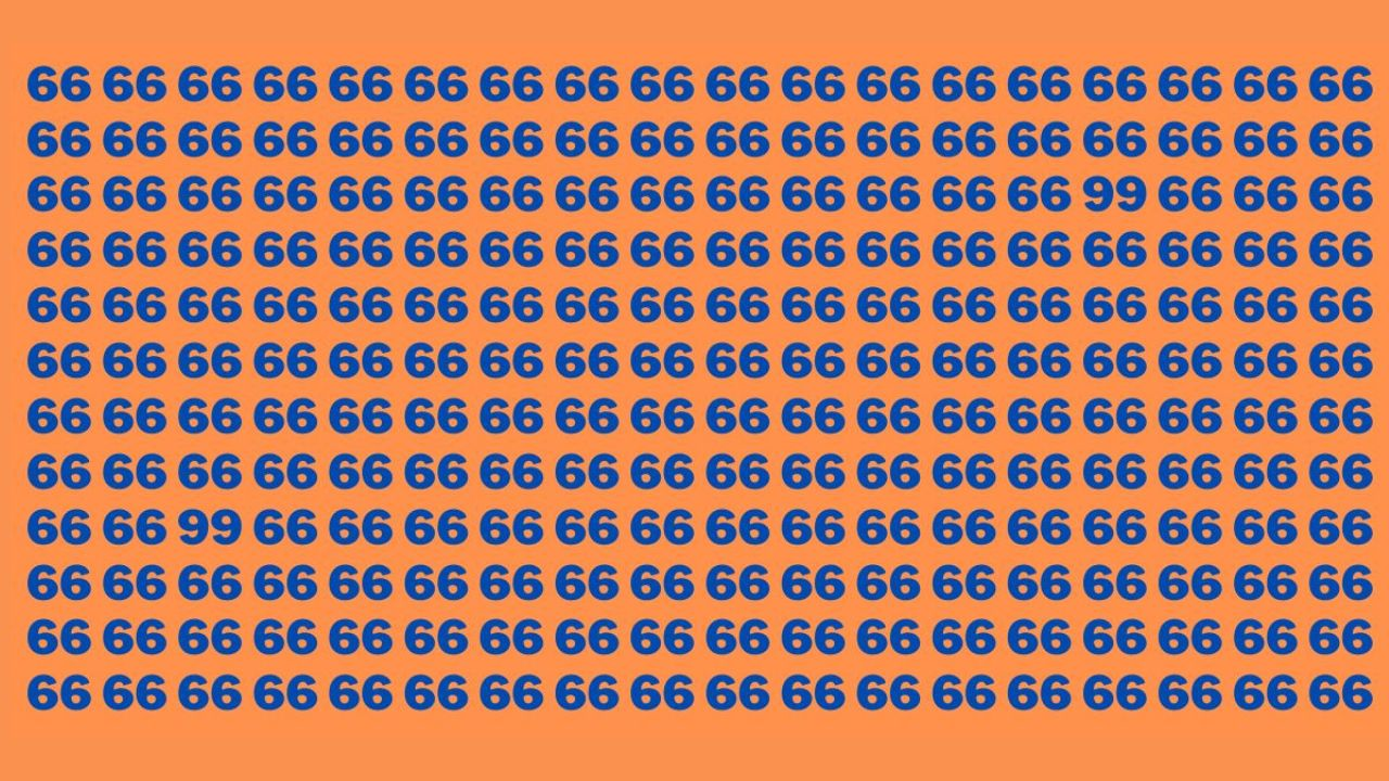 Can You Spot the Two 99s Hidden Among These 66s in 7 Seconds?