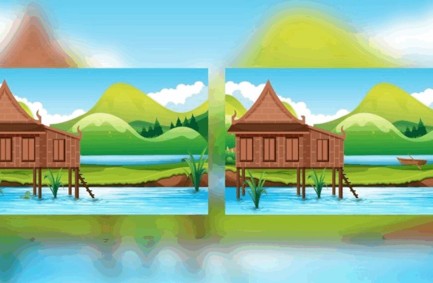 Spot the difference: Can you find 3 in this lakeside cabin image in less than 20 seconds?
